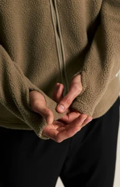 Craft Sportswear Mellanlager^Join Pile Fleece FZ Hood M Taupe