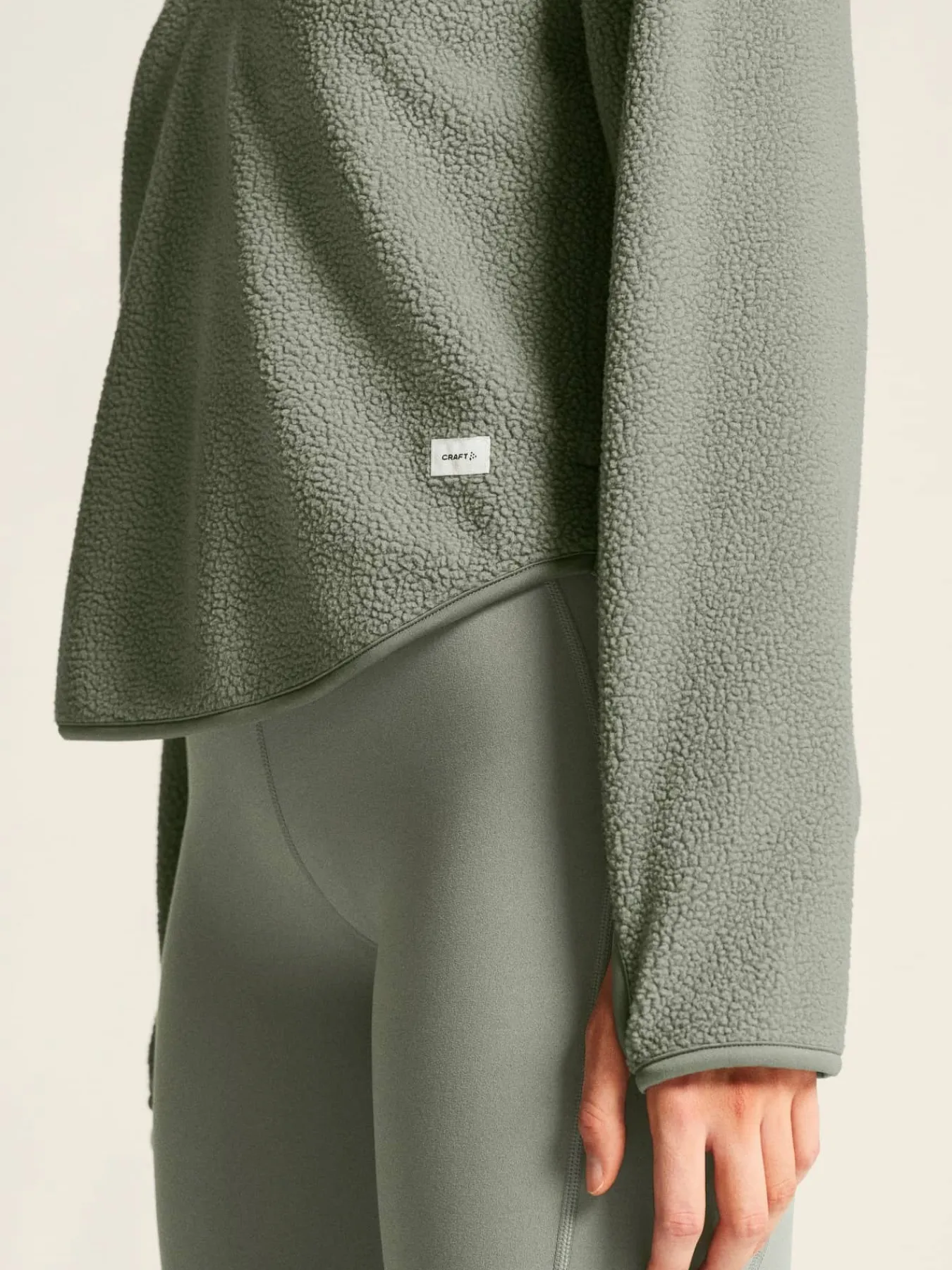 Craft Sportswear Mellanlager & Fleece|Mellanlager^Join Pile Fleece HZ W Leaf