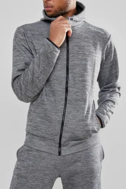 Craft Sportswear Hoodies & Sweatshirts^Leisure Full Zip Hood M Darkgrey melange