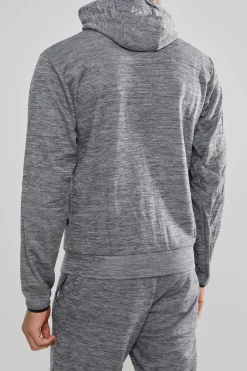 Craft Sportswear Hoodies & Sweatshirts^Leisure Full Zip Hood M Darkgrey melange