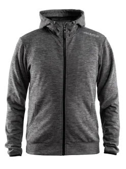 Craft Sportswear Hoodies & Sweatshirts^Leisure Full Zip Hood M Darkgrey melange