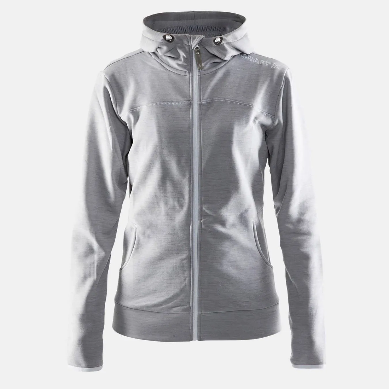 Craft Sportswear Hoodies & Sweatshirts^Leisure Full Zip Hood W Grey Melange/White/Grey Melange