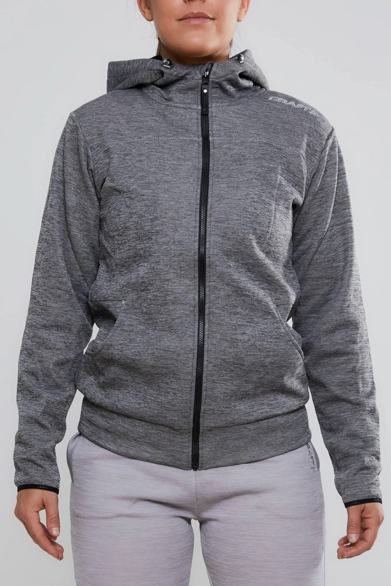 Craft Sportswear Hoodies & Sweatshirts^Leisure Full Zip Hood W Darkgrey melange