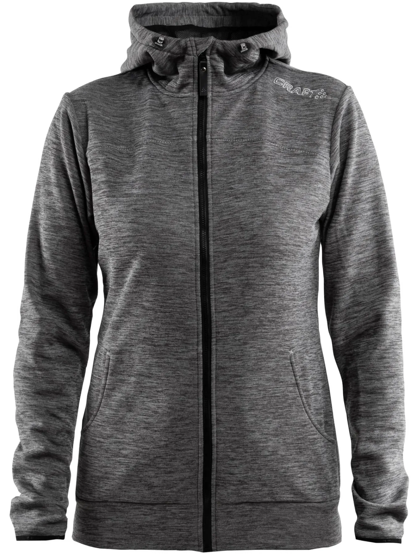 Craft Sportswear Hoodies & Sweatshirts^Leisure Full Zip Hood W Darkgrey melange