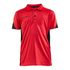 Craft Sportswear T-Shirt^PRO Control Impact Polo Jr Bright Red/Black