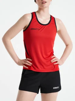 Craft Sportswear Linnen|Padel^PRO Control Impact Singlet W Bright Red/Black