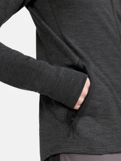 Craft Sportswear Mellanlager & Fleece|Mellanlager^PRO Explore Wool Midlayer M Black Melange