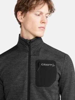 Craft Sportswear Mellanlager & Fleece|Mellanlager^PRO Explore Wool Midlayer M Black Melange