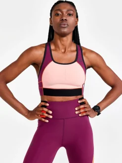 Craft Sportswear Linnen|Träning^PRO HiT Blocked Sport Top W Burgundy-Bleikur