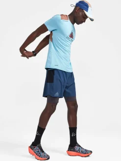 Craft Sportswear Shorts^PRO Trail 2in1 Shorts M Tide-Slate