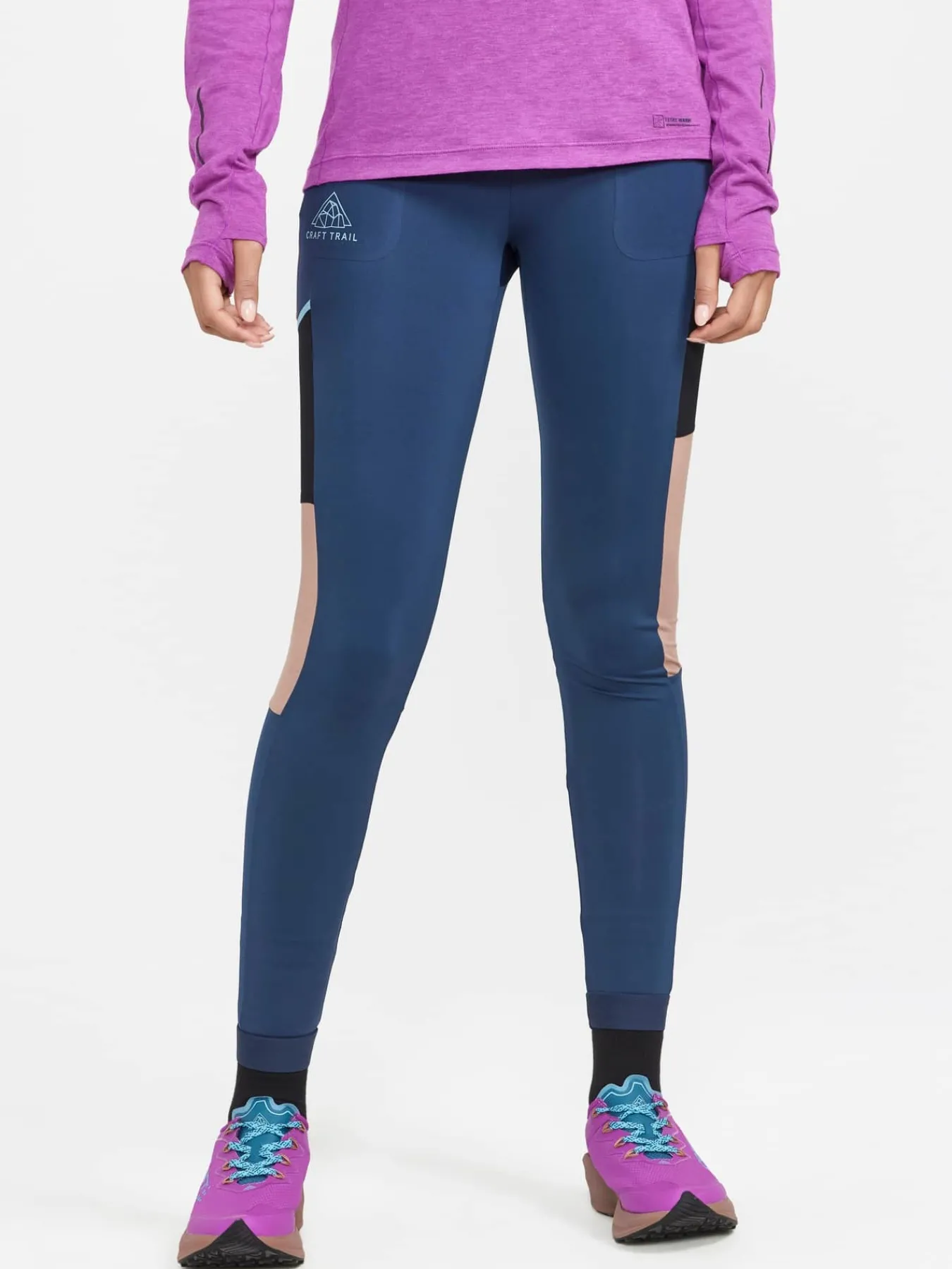 Craft Sportswear Tights^PRO Trail Tights W Tide-Sepia