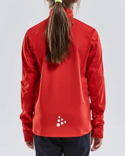 Craft Sportswear T-Shirt^Progress Halfzip Ls Tee Jr Bright Red