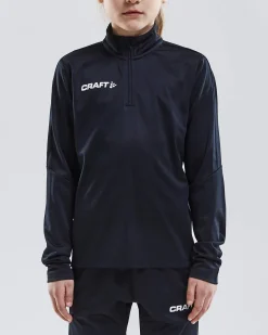 Craft Sportswear T-Shirt^Progress Halfzip Ls Tee Jr Black