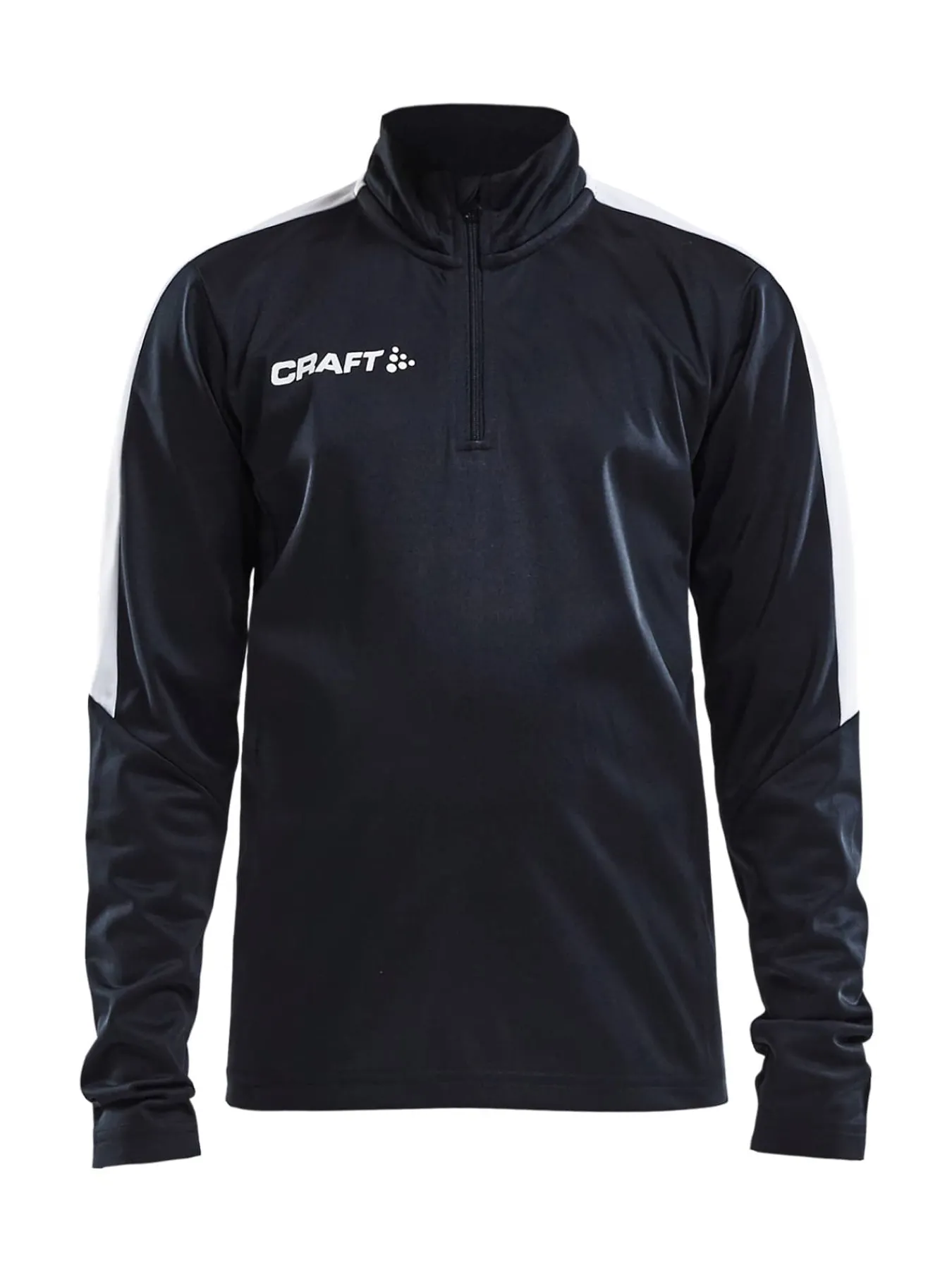 Craft Sportswear T-Shirt^Progress Halfzip Ls Tee Jr Black/White