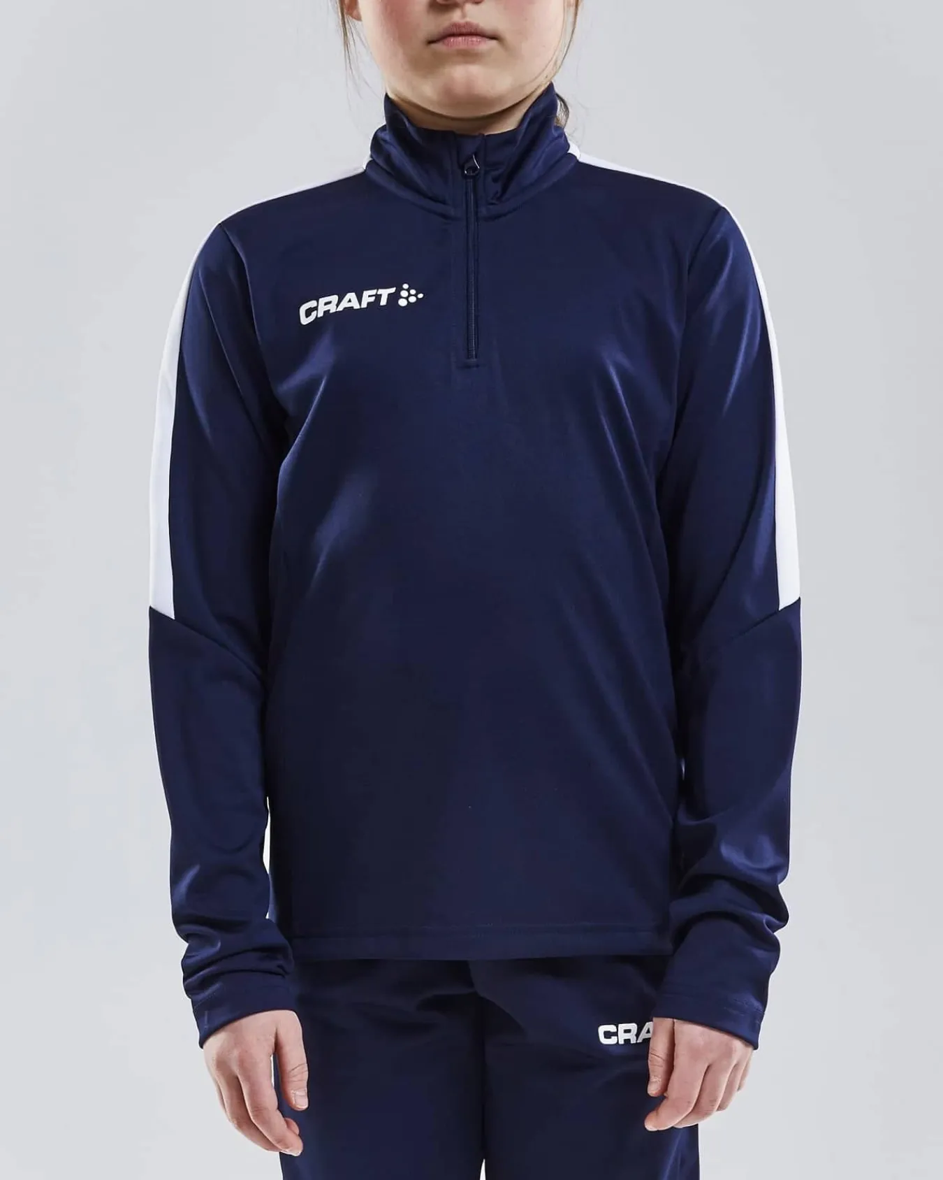 Craft Sportswear T-Shirt^Progress Halfzip Ls Tee Jr Navy