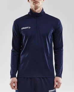 Craft Sportswear T-Shirts & Tröjor|Teamwear^Progress Halfzip Ls Tee M Navy