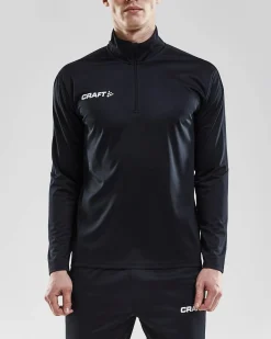 Craft Sportswear T-Shirts & Tröjor|Teamwear^Progress Halfzip Ls Tee M Black