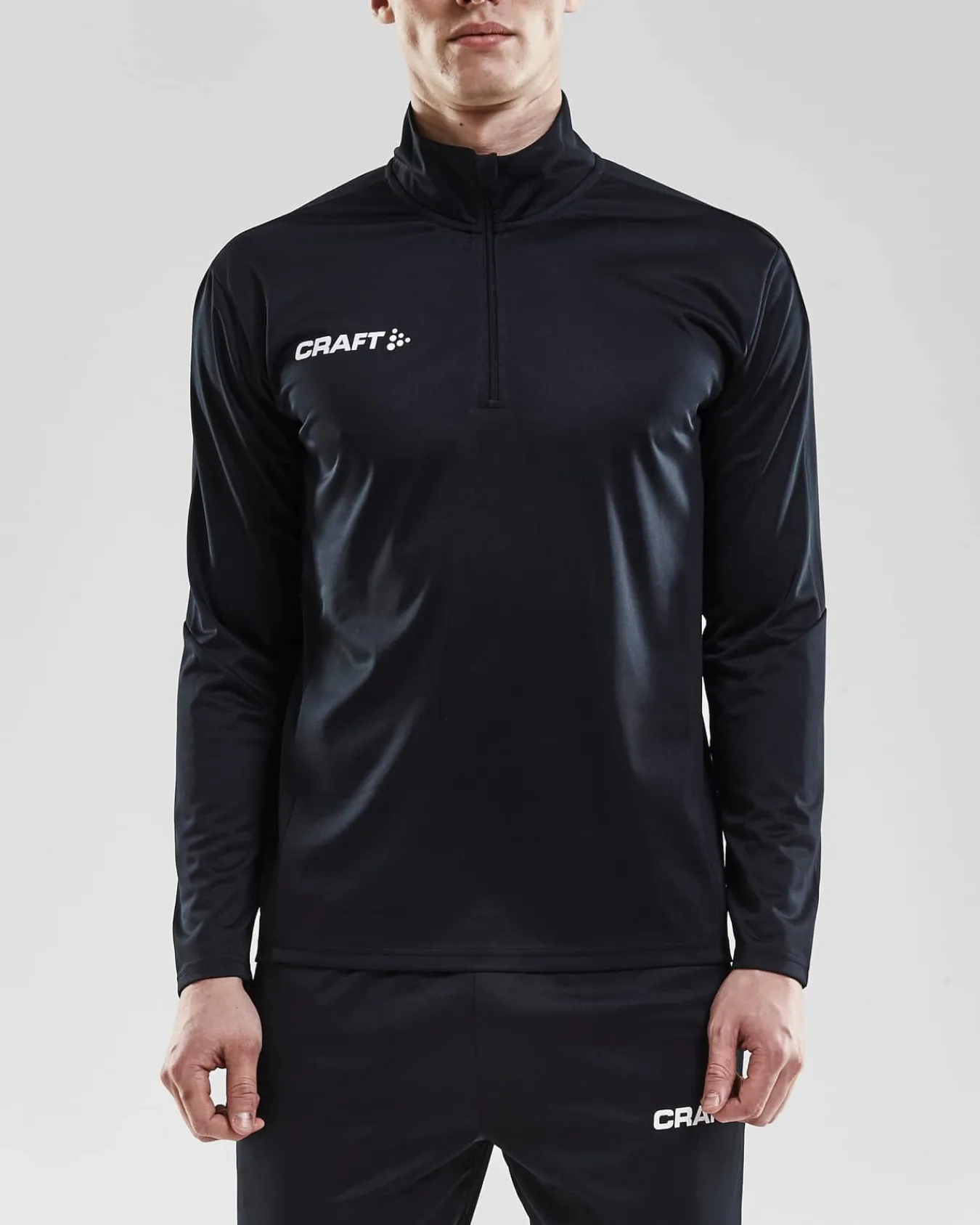 Craft Sportswear T-Shirts & Tröjor|Teamwear^Progress Halfzip Ls Tee M Black
