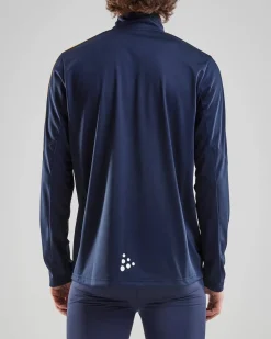 Craft Sportswear T-Shirts & Tröjor|Teamwear^Progress Halfzip Ls Tee M Navy/Sweden Yellow