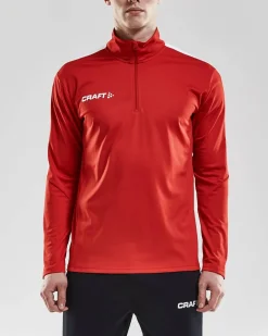 Craft Sportswear T-Shirts & Tröjor|Teamwear^Progress Halfzip Ls Tee M Bright Red
