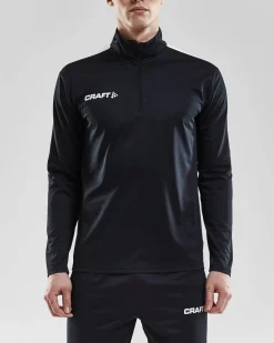 Craft Sportswear T-Shirts & Tröjor|Teamwear^Progress Halfzip Ls Tee M Black/White
