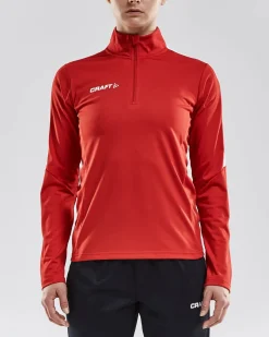 Craft Sportswear Teamwear^Progress Halfzip Ls Tee W Bright Red