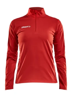 Craft Sportswear Teamwear^Progress Halfzip Ls Tee W Bright Red