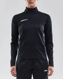Craft Sportswear Teamwear^Progress Halfzip Ls Tee W Black/White