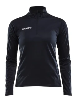Craft Sportswear Teamwear^Progress Halfzip Ls Tee W Black/White