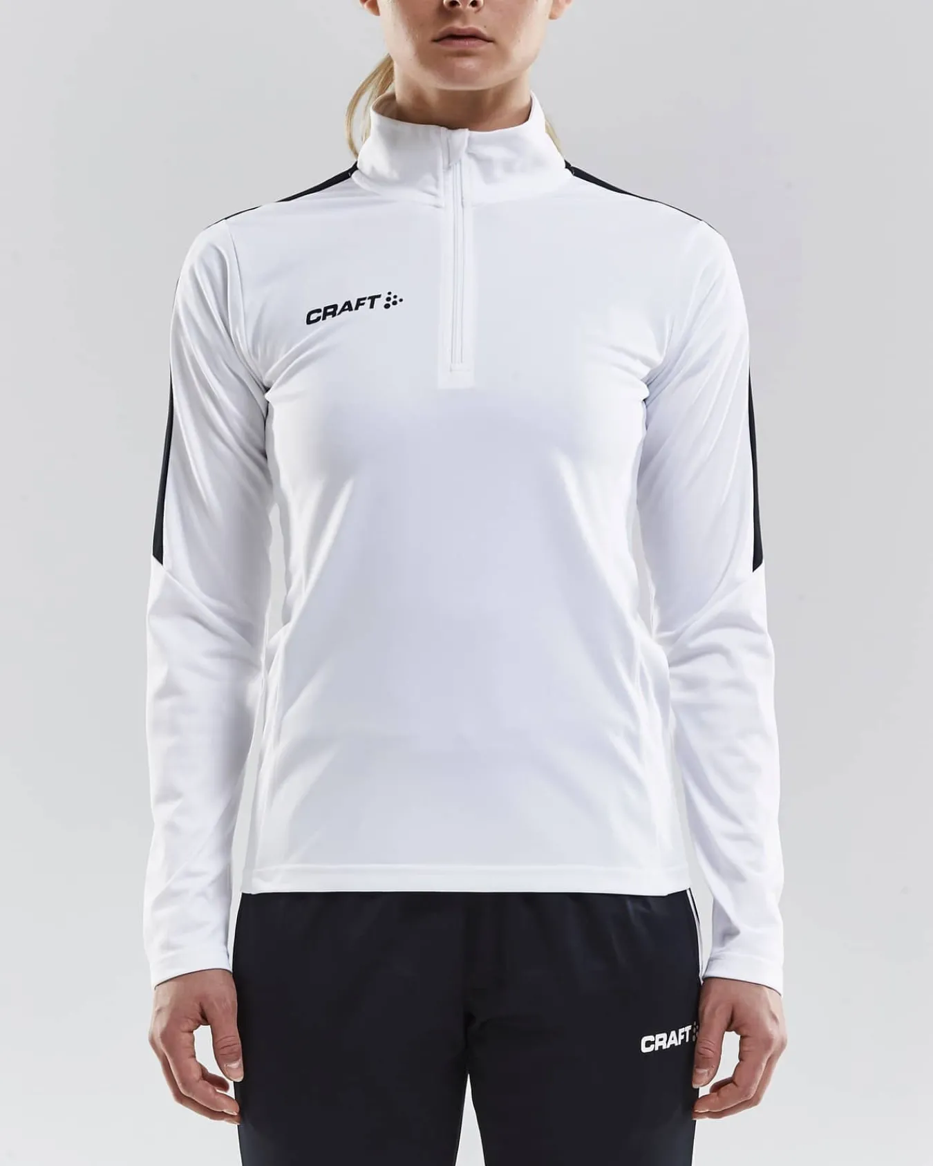 Craft Sportswear Teamwear^Progress Halfzip Ls Tee W White
