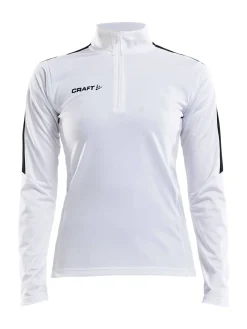 Craft Sportswear Teamwear^Progress Halfzip Ls Tee W White