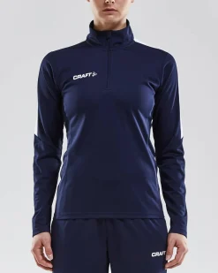 Craft Sportswear Teamwear^Progress Halfzip Ls Tee W Navy