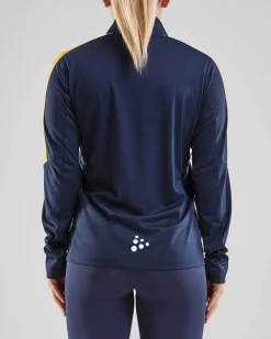 Craft Sportswear Teamwear^Progress Halfzip Ls Tee W Navy/Sweden Yellow