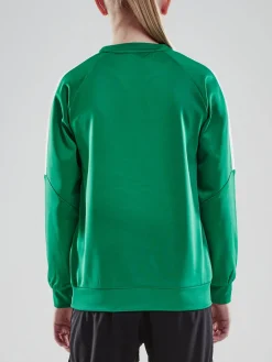 Craft Sportswear Sweatshirts & Hoodies^Progress R-Neck Sweater Jr Team Green/White