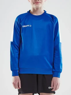 Craft Sportswear Sweatshirts & Hoodies^Progress R-Neck Sweater Jr Club Cobolt/White