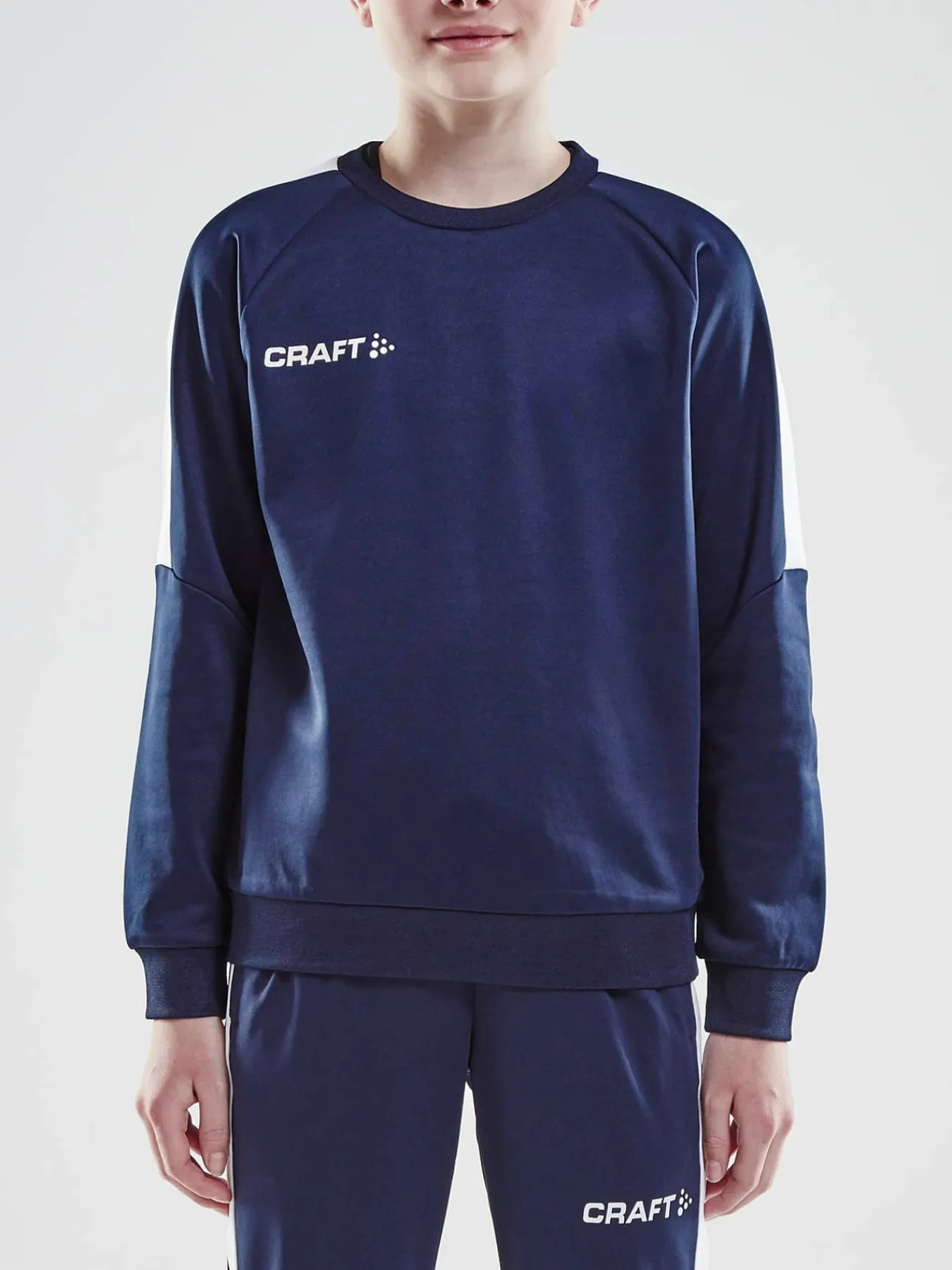 Craft Sportswear Sweatshirts & Hoodies^Progress R-Neck Sweater Jr Navy/White
