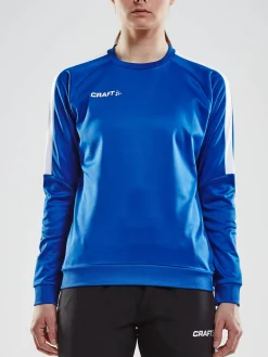 Craft Sportswear Hoodies & Sweatshirts|Teamwear^Progress R-Neck Sweater W Club Cobolt/White