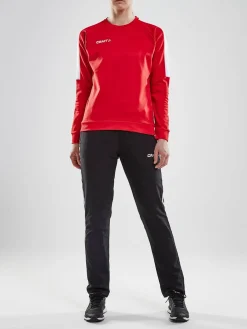 Craft Sportswear Hoodies & Sweatshirts|Teamwear^Progress R-Neck Sweater W Bright Red/White