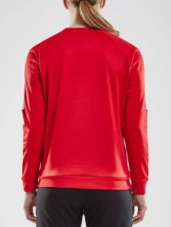 Craft Sportswear Hoodies & Sweatshirts|Teamwear^Progress R-Neck Sweater W Bright Red/White