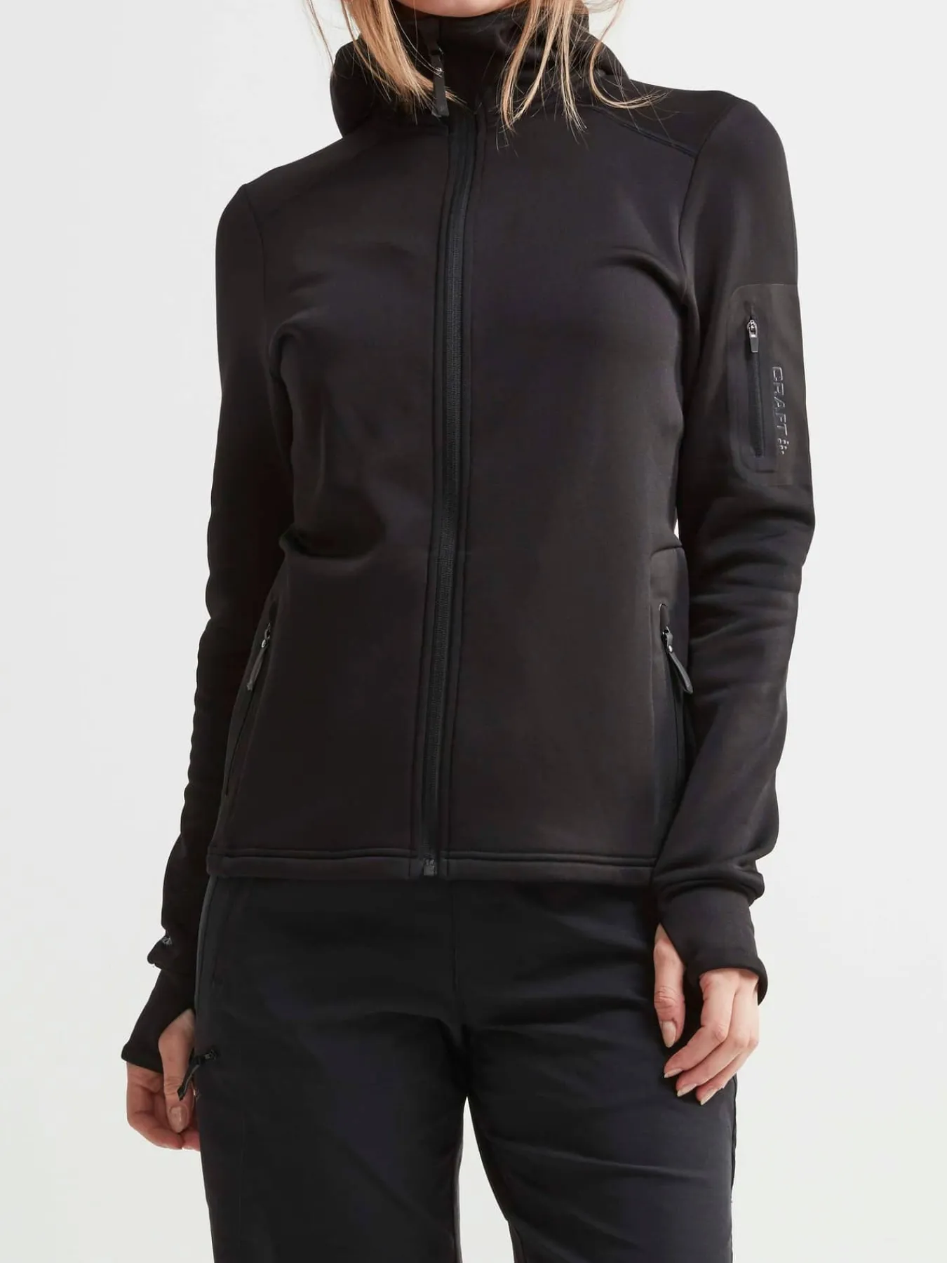 Craft Sportswear Mellanlager & Fleece|Mellanlager^Trict Polartec Hood W Black