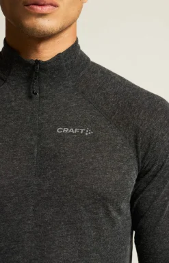 Craft Sportswear T-Shirts & Tröjor^Wool LS Tee M Black/Melange