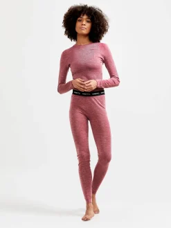 Craft Sportswear Underställ|Aktiva Underställ^Wool Merino Set W Rose-Melange