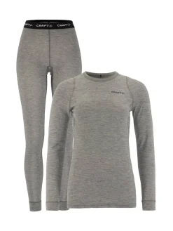 Craft Sportswear Underställ|Aktiva Underställ^Wool Merino Set W Dk Grey Melange