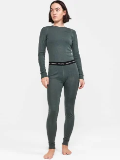Craft Sportswear Underställ|Aktiva Underställ^Wool Merino Set W Juniper-Melange