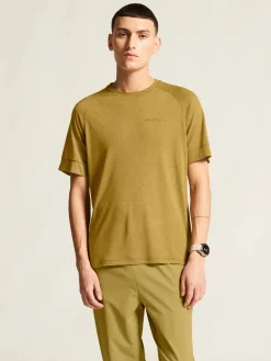 Craft Sportswear T-Shirts & Tröjor|Mellanlager^Wool SS Tee M Khaki Melange