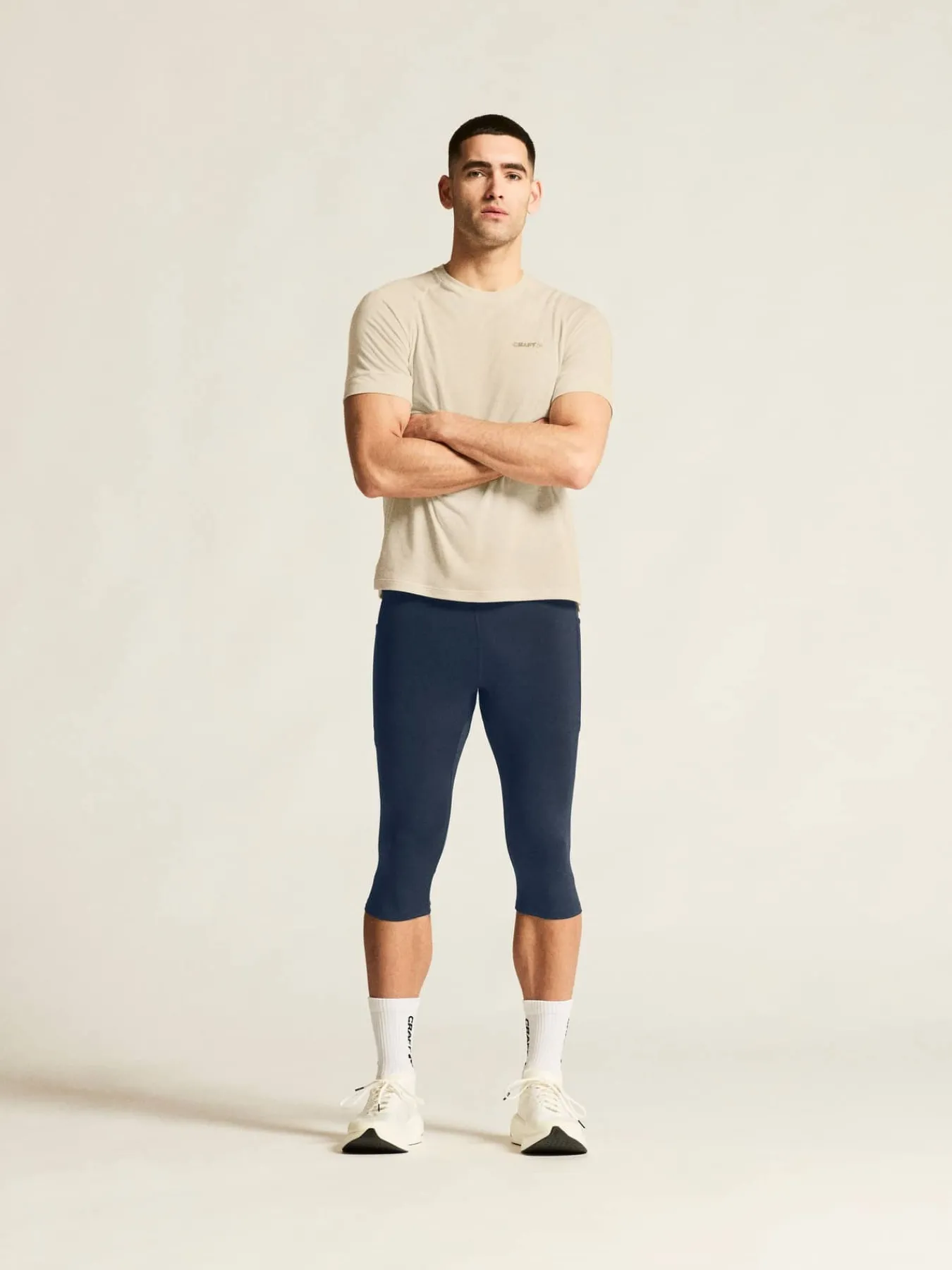 Craft Sportswear T-Shirts & Tröjor|Mellanlager^Wool SS Tee M Tofu Melange