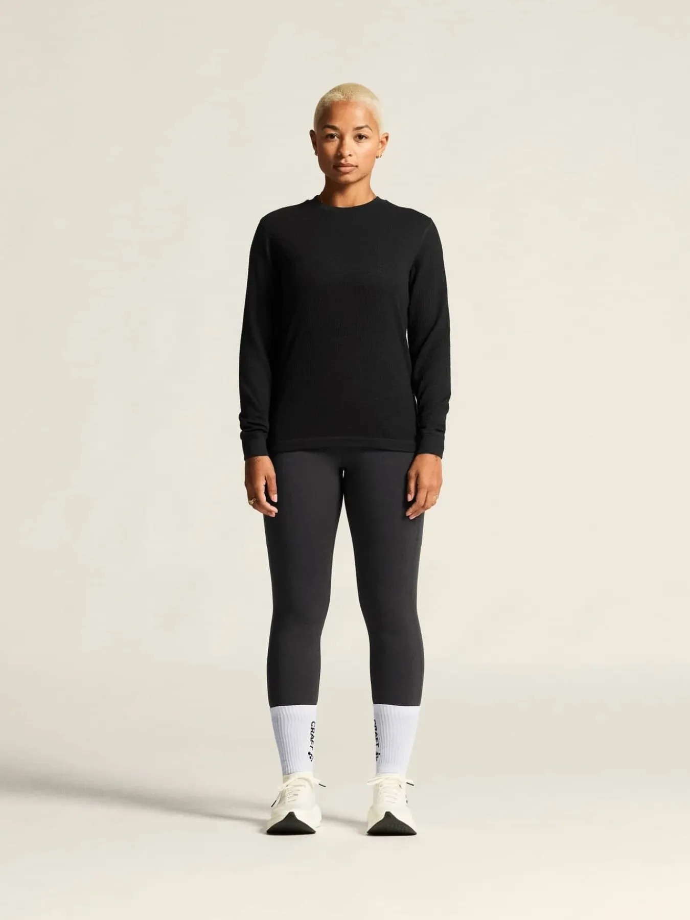 Craft Sportswear Träning^Wool Waffle RN W Black