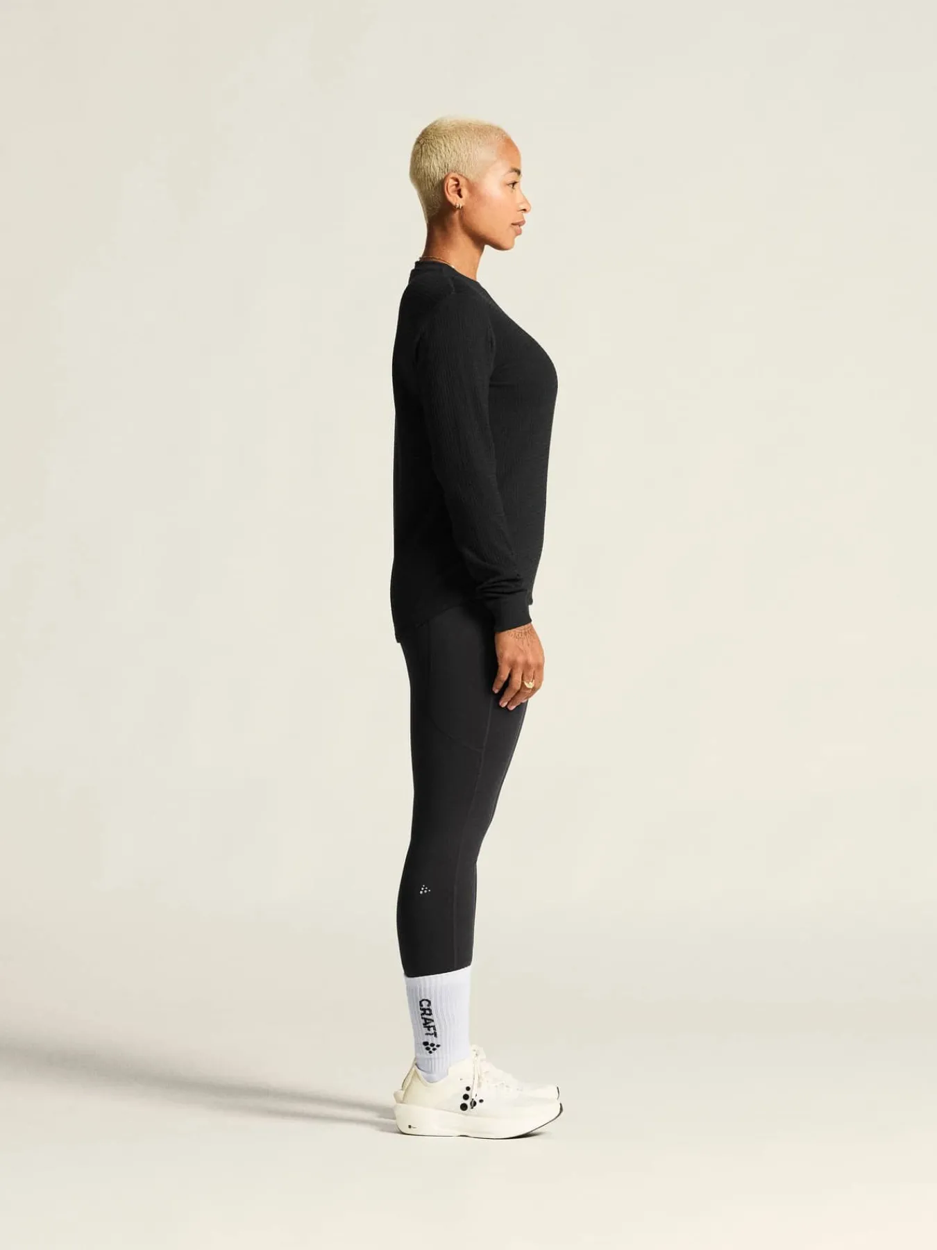 Craft Sportswear Träning^Wool Waffle RN W Black